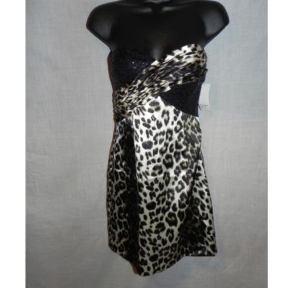 Hailey Strapless Dress Size 2 Animal Print NWT - Picture 1 of 2